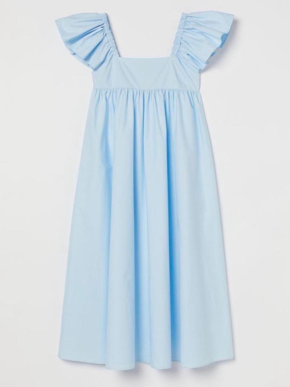 H&M Pale Blue Ruffle-Sleeve Nightgown for Kids